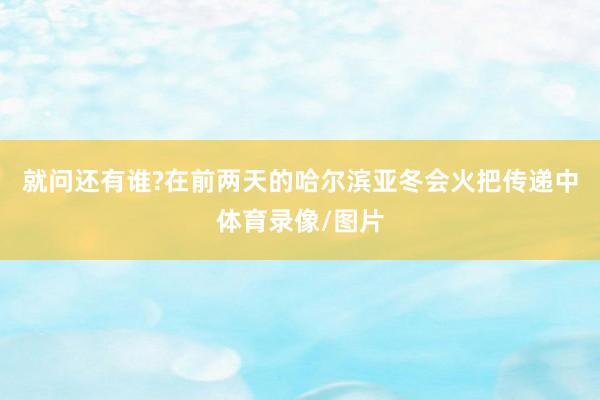 就问还有谁?在前两天的哈尔滨亚冬会火把传递中体育录像/图片