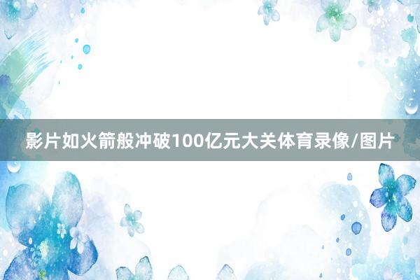 影片如火箭般冲破100亿元大关体育录像/图片