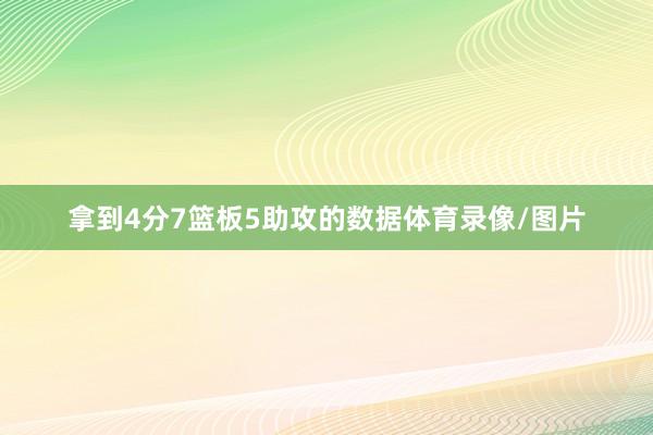 拿到4分7篮板5助攻的数据体育录像/图片