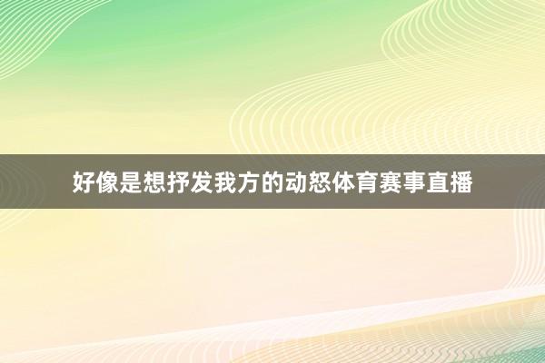 好像是想抒发我方的动怒体育赛事直播