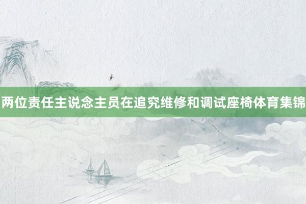 两位责任主说念主员在追究维修和调试座椅体育集锦