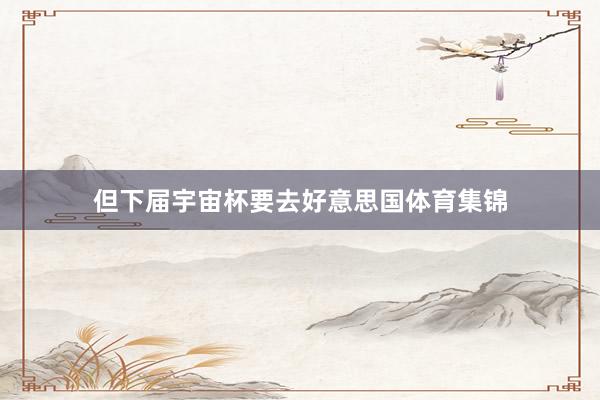 但下届宇宙杯要去好意思国体育集锦