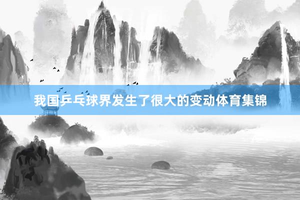 我国乒乓球界发生了很大的变动体育集锦
