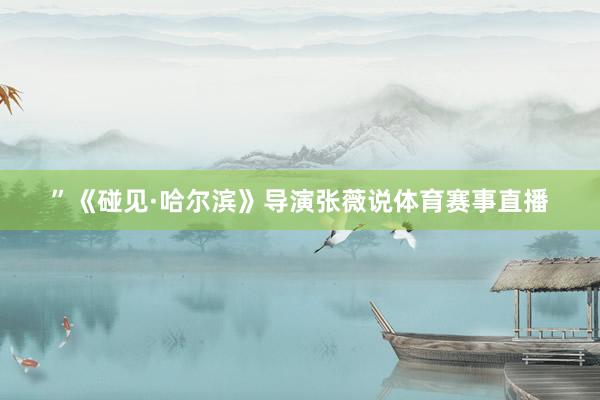 ”《碰见·哈尔滨》导演张薇说体育赛事直播