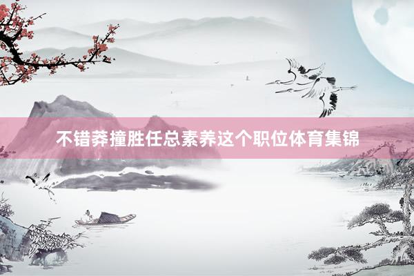 不错莽撞胜任总素养这个职位体育集锦