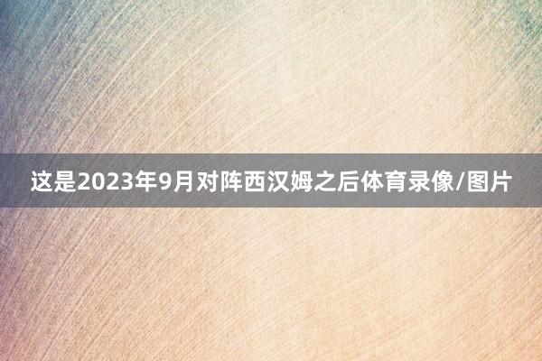 这是2023年9月对阵西汉姆之后体育录像/图片