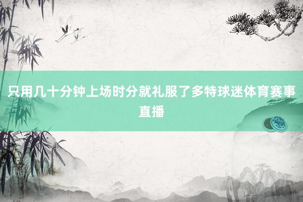 只用几十分钟上场时分就礼服了多特球迷体育赛事直播