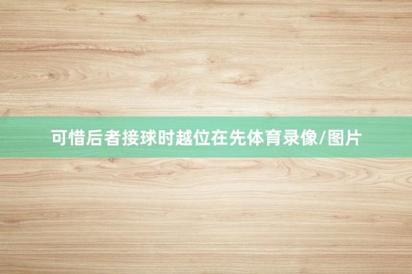 可惜后者接球时越位在先体育录像/图片
