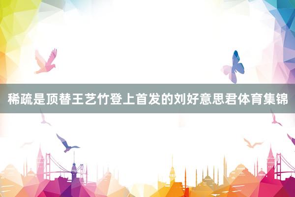 稀疏是顶替王艺竹登上首发的刘好意思君体育集锦