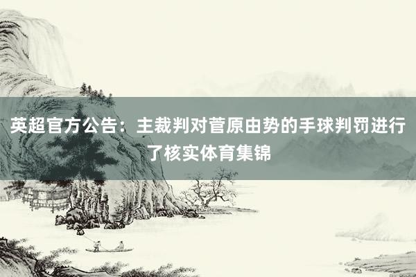 英超官方公告：主裁判对菅原由势的手球判罚进行了核实体育集锦