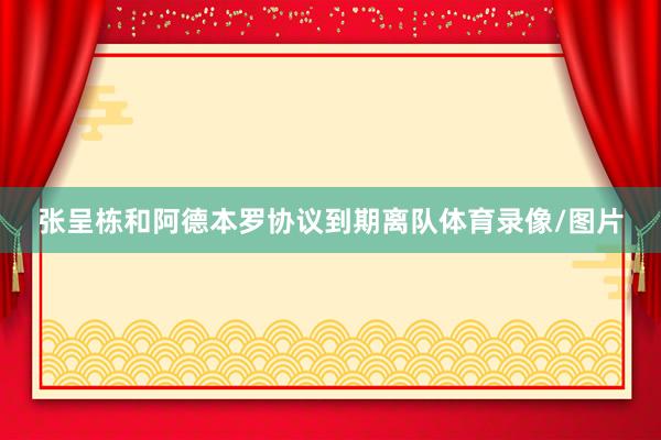 张呈栋和阿德本罗协议到期离队体育录像/图片