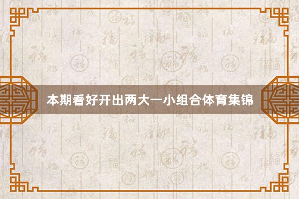 本期看好开出两大一小组合体育集锦