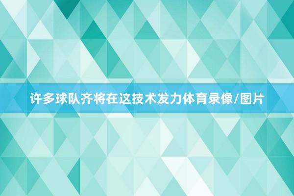 许多球队齐将在这技术发力体育录像/图片