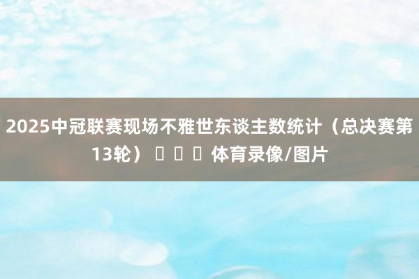 2025中冠联赛现场不雅世东谈主数统计(总决赛第13轮) 体育录像/图片